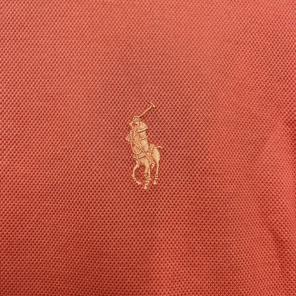 Ralph Lauren Purple Label Men's Coral Pink Polo Shirt Embroidered Pony Pique XL - Picture 6 of 11